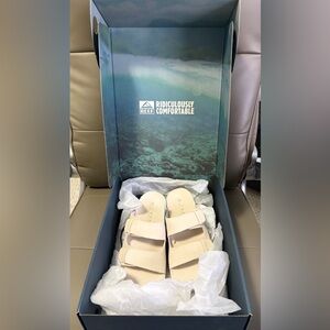 BNWB WOMEN'S REEF OJAI TWO BAR COMFORT SANDALS SLIDES VINTAGE US 6-UK 4-EUR 36